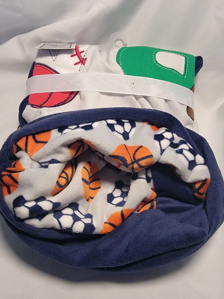 Manta azul deportiva para bebé Koala suave Sherpa fútbol, ​​béisbol, fútbol, ​​baloncesto Foto 3 de 4