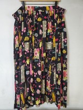 Vintage 90s White Stag Skirt Crinkled Bright Tropical Women's Size 22W/24W