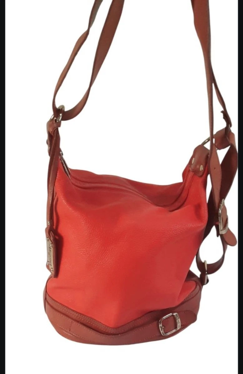 Valentina Coral Convertible Bucket Bag Leather RARE Vintage Valentina Coral Convertible Bucket Bag Leather RARE Vintage main image 2