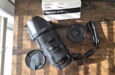 Sigma DC 18-35mm f/1.8 Zoom Lens for Canon EF 72mm + USB Dock UD-01 (READ DESC)
