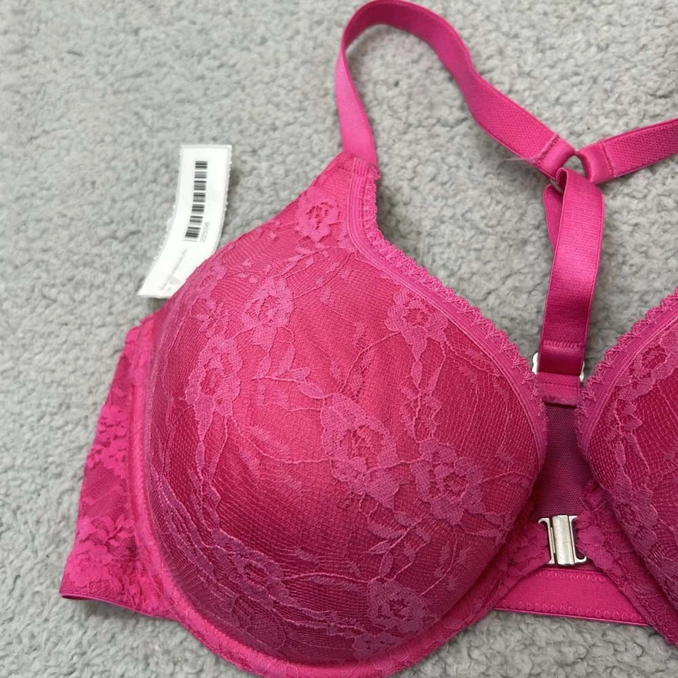 Motherhood Maternity Bra 36DD Nursing Bra Molded Pink Lace Sexy - Image 3 of 4