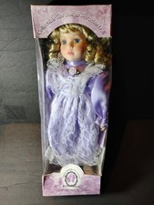 Classical Treasures Collectible Fine Bisque Porcelain Doll w/stand NIB Blonde