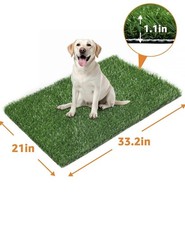 GLOBREEN Dog Grass Pad Artificial Turf for Pet Potty Training Indoor Outdoor Mat