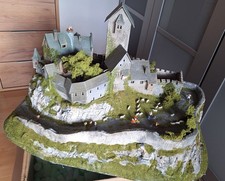 Diorama Burg Burg Falkenstein ,  H0/1:87 , mit Beleuchtung , mit Granit & Felsen