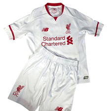 Liverpool Away Football Kit 2015/16 New Balance - Boys Size 9-10 Years