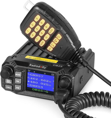 DB25-G GMRS Mobile Radio 25W Long Range Dual Band for Car & Off-Road Use