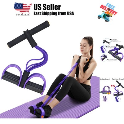 Multifunction Tension Rope, 6-Tube Elastic Yoga Pedal Puller Resistance Band,...