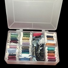 25  Cross Stitch Embroidery Color Thread W/ Case