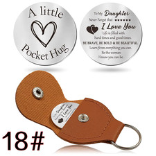 Birthday Gift for Daughter Keychain Pocket Hug Keepsake Reminder Charm
