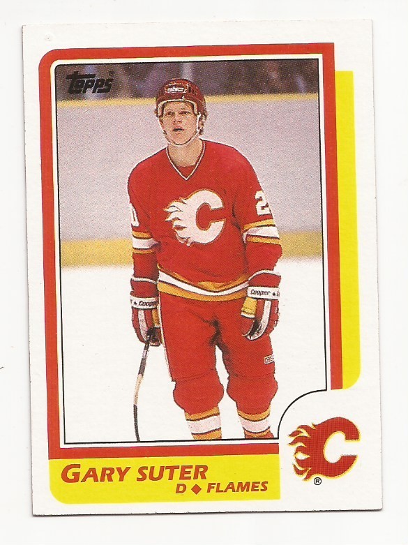 1986-87 Topps Hockey Calgary Flames Gary Suter Card #189