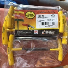 Bondhus HTX80 8 Piece T Handle Hexagon Allen Key Set 3/32-1/4" AF 13332