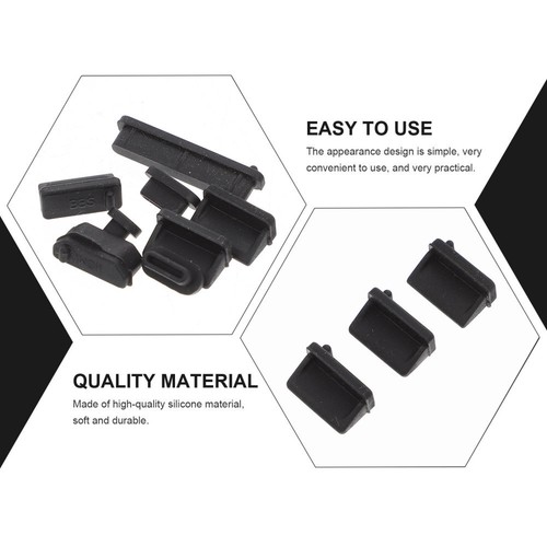 3 Sets Universal Laptop Silicon Dust Plugs Usb Port Moistureproof Plug - 第 2/12 張圖片
