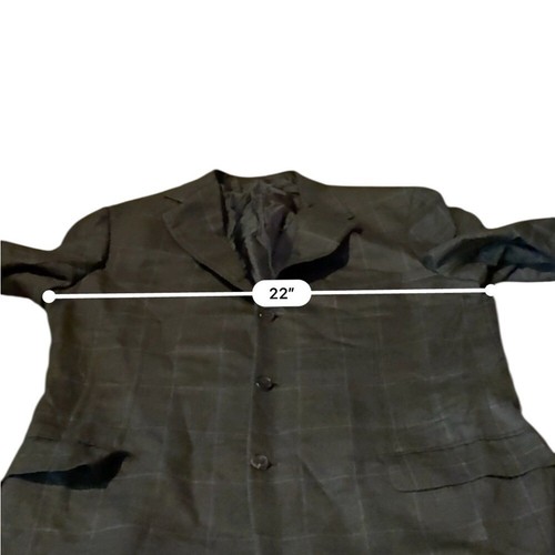 Brioni Blazer Men's Size 54L IT Gray Plaid Pure Cashmere Three Button Italy - Picture 10 of 11