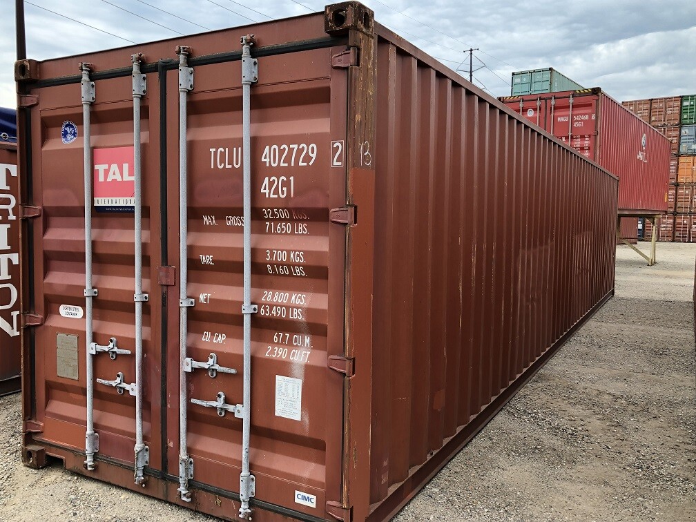 Used 40' Dry Van Steel Storage Container Shipping Cargo Conex Seabox ...
