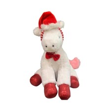 FAO Schwarz Sparklers Wear and Share 12" Plush Pony w Removable Santa Hat NWT O1