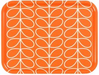 Orla Kiely Linear Stem Large Tray - Persimmon Orla Kiely Linear Stem Large Tray - Persimmon