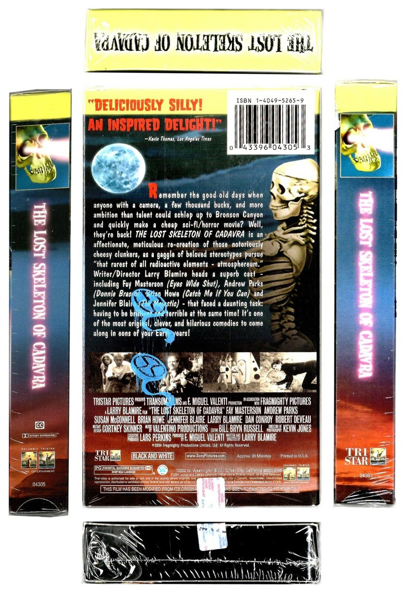 The Lost Skeleton of Cadavra - Cult Classic - Factory Sealed VHS