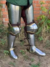 Medieval Steel Full Leg Armour Knight Halloween Costume Larp Reenactment Armor