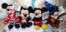 4 DISNEY All MICKEY Mouse Authentic Disney Store Mini Bean Bag 9 Inch MWT