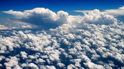 CLOUDS IN A BLUE SKY LANDSCAPE POSTER PRINT STYLE M 20x36 HI RES 9 MIL PAPER