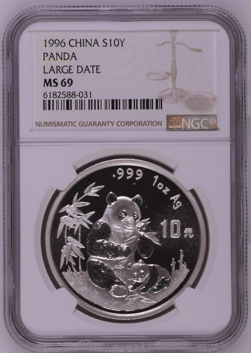 10 Yuan Denomination Grade MS 69 1996 Republic of China Coins