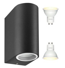 8w LED Up / Down Double Wall Light GU10 IP44 Outdoor Black Body Light ZLC024LED