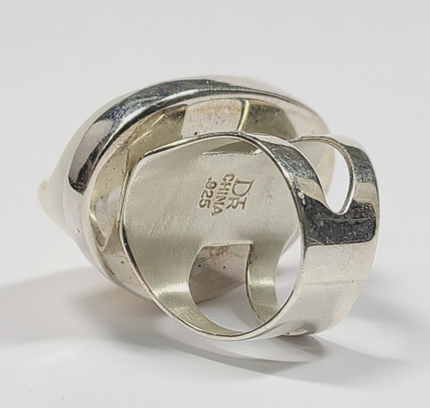 Jay King DTR Sterling Silver Large Shell Oval Rin… - image 5