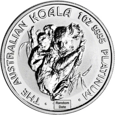 Australia Platinum Koala (1 oz) $100 - BU - Random Date