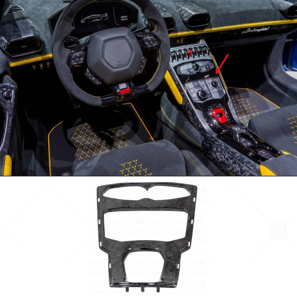 Forge Carbon Car Center Gear Cover Trims for Lamborghini Huracan Lp610 LP580