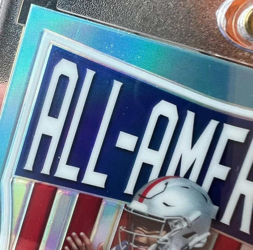 2021 Leaf Valiant Justin Fields Auto All-American RC Platinum Blue /20 - Image 3 of 3