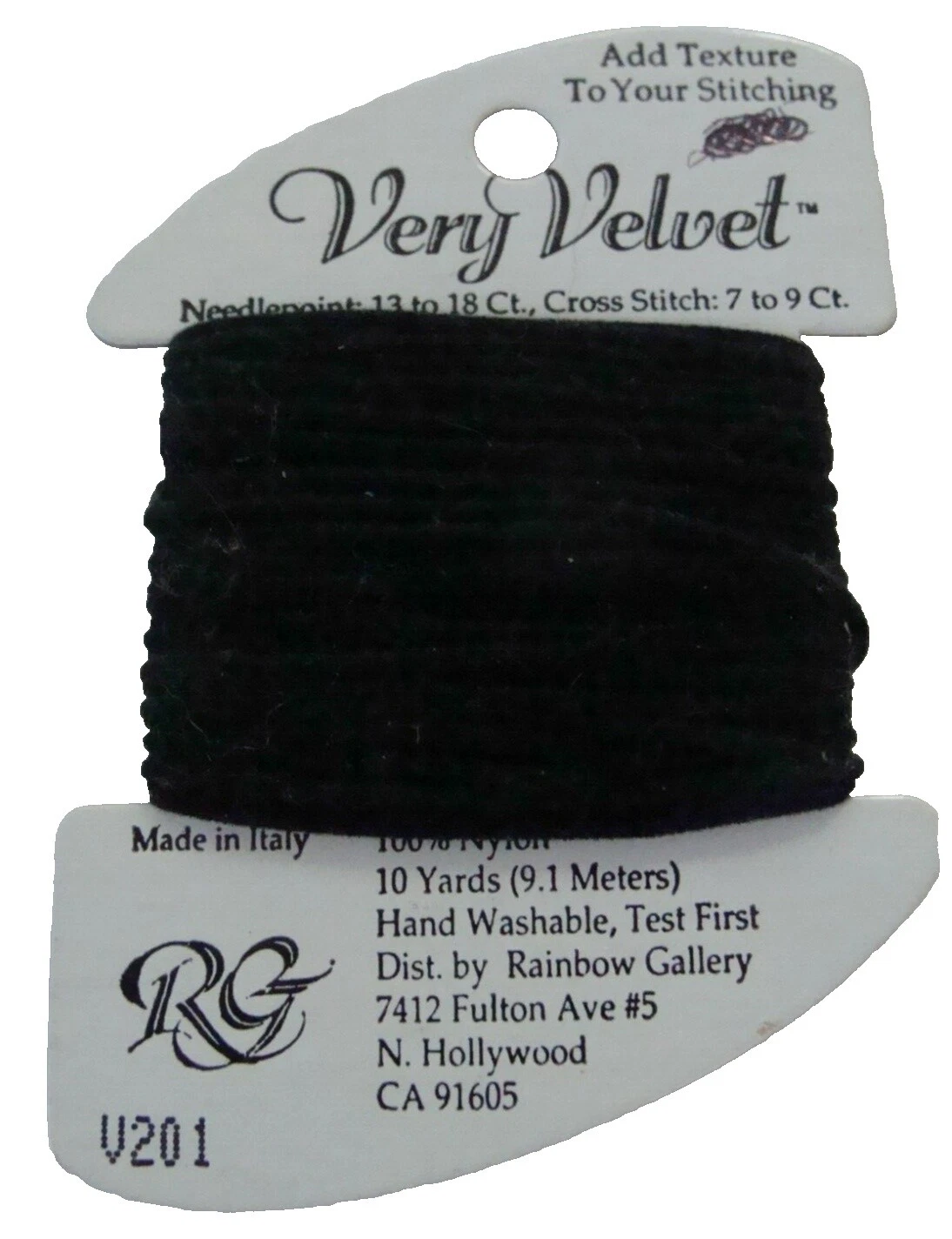 Black Single Unit Crewel Embroidery Threads
