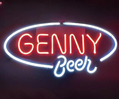 20'' Genesee Genny Beer Flex LED Neon Sign Light Lamp Bar Club Pub