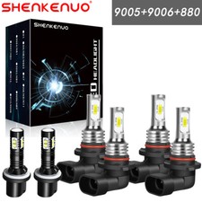 For GMC Yukon XL 1500 2500 2000-2006 LED Headlights High Low Fog Light Bulbs Kit
