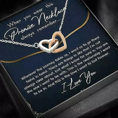 Girlfriend Necklace, Promise Necklace For Girlfriend From Boyfriend, P –  Rakva