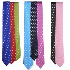 Boys Slim Polka Dot Ties, Boys Ties, Kids Tie