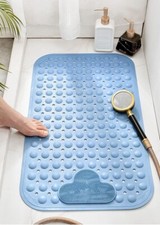 Shower Mat Non-Slip TPE Bath Shower Mats with Suction Cups, Drain Holes Ideal