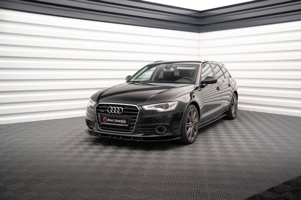 Seitenschweller Ansatz FüR Audi A6 C7 Schwarz Hochglanz Schweller S-Line-image