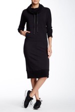 Lime & Vine Funnel Neck Sweater Track Dress Cotton Kangaroo Athleisure *XS (S-M?