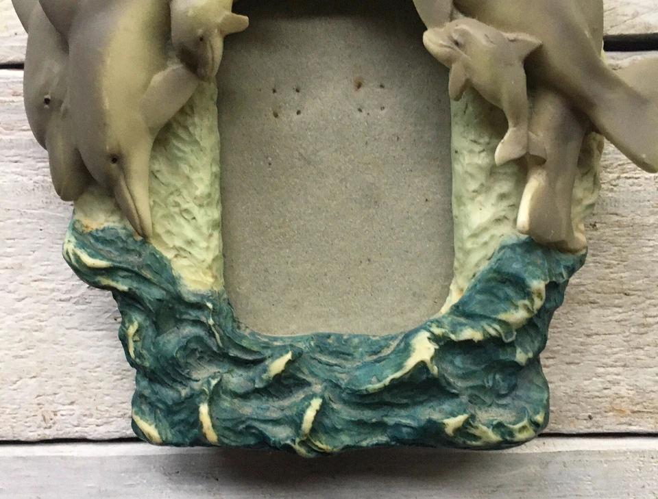 Marco de fotos acrílico vintage de delfines delfines del océano mágico mesa o colgar Foto 4 de 4