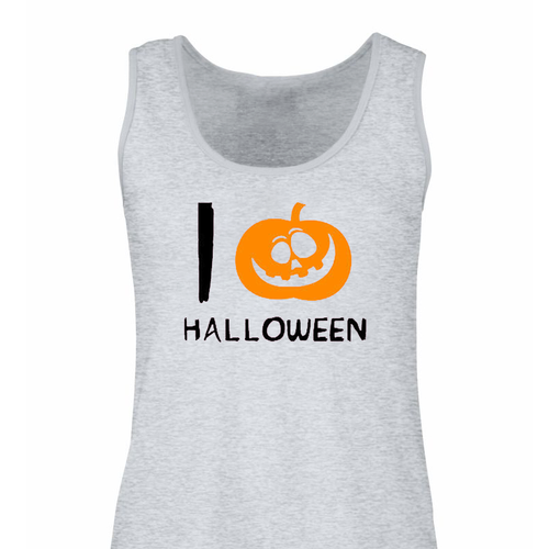 Ladies Love Halloween Pumpkin Vest • Tank Top Womens Party Top Halloween Outfit - Picture 4 of 7