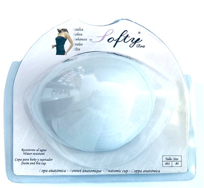 BH - Einlagen push up one size Schalen weiß für BHs und Bade Moden 12 x 9cm