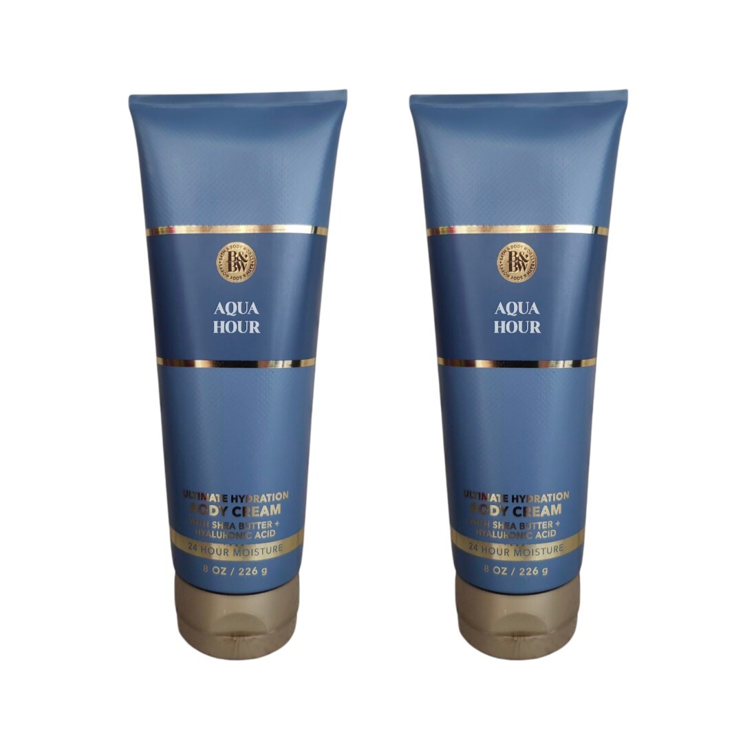 Bath & Body Works Aqua Hour Hydration Body Cream Set of 2 8 oz