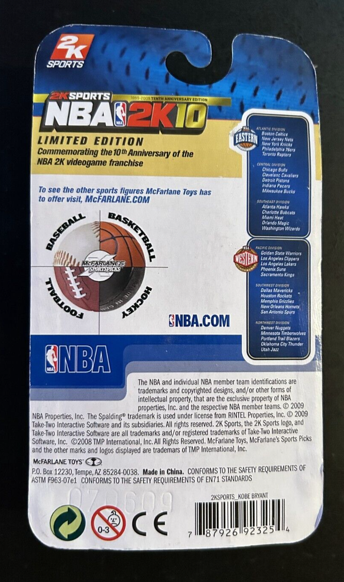 McFarlane Toys NBA 2k10 Kobe Bryant 10th Anniversary Limited