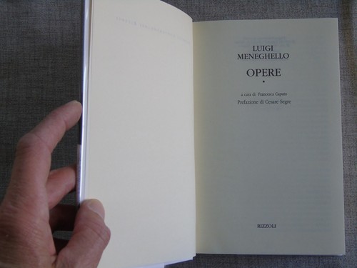 Meneghello Luigi OPERE 1-2 Classici Contemporanei Rizzoli 1997 Prima edizione - Foto 7 di 19