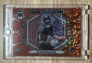 2023 PANINI MOSAIC RED SPARKLE BIJAN ROBINSON # ND-9 NFL DEBUT
