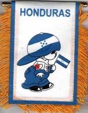 Honduras Boy flag double layered with hang cord car rear view mirror 4"x5"