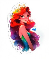 Disney Princesses The Little Mermaid ARIEL Anime Cartoon Water Resistant Sticker