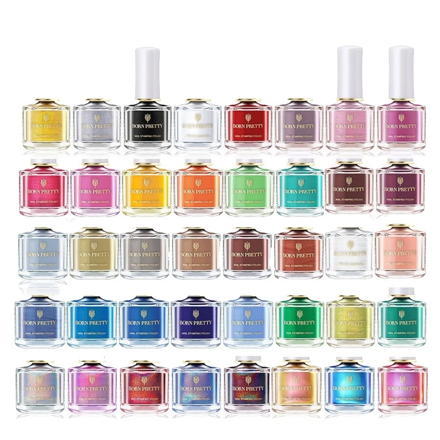 Stamping polaco Esmalte De Uñas Brillo