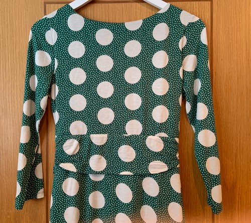 BODEN Michelle Green Polka Dot Jersey Dress Spot On Spot UK 10 R Stretch Classic - Picture 12 of 18