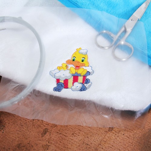 COLD WATER WASHAWAY EMBROIDERY STABILIZER BACKING TOPPING - 8" x 8" SQUARES - Picture 4 of 6